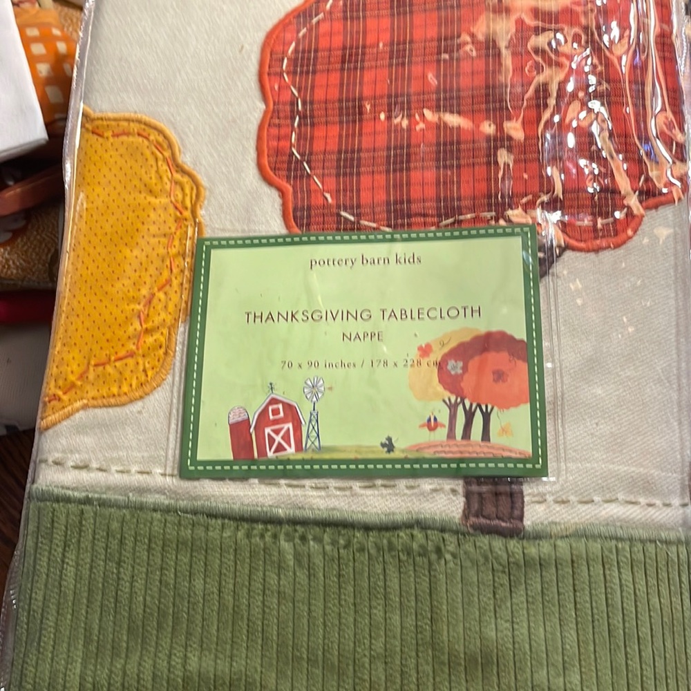 Pottery barn kids thanksgiving tablecloth